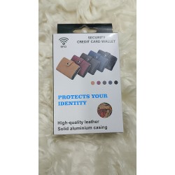 RFID Security Credit Card Wallet | Premium Leather & Aluminum Card Holder | Anti-Theft Slim Wallet
